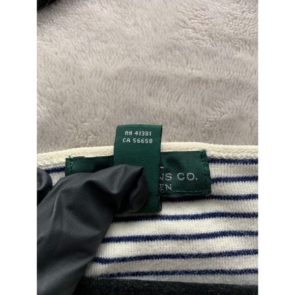 LAUREN RALPH LAUREN | MEDIUM WOMEN'S | NAVY STRIPE VTG SHORT SLEEVE WHITE - Picture 6 of 9